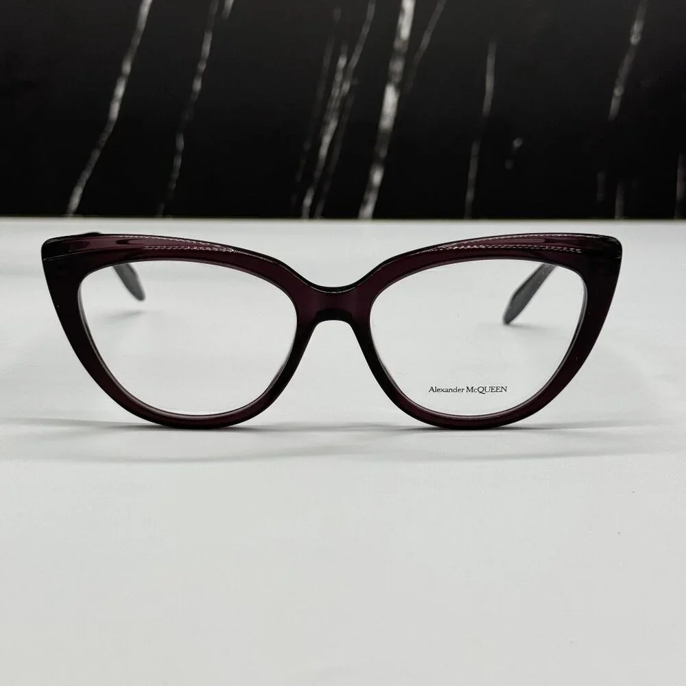 NEW ALEXANDER MCQUEEN AM0253O 003, HAVANA WOMEN CAT EYE EYEGLASSES